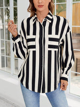 EMERY ROSE Women's Button-Up Long Sleeve Allover Print Fashion Charm Blouse